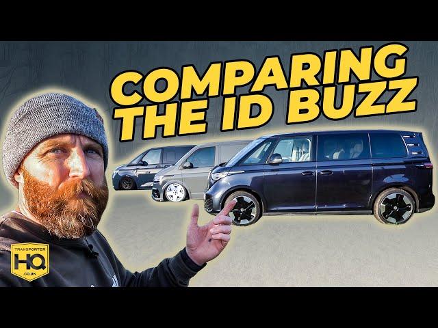 Quick VW ID-Buzz, Transporter T6.1 and T7 Multivan comparison. Plus ID Buzz first drive and thoughts