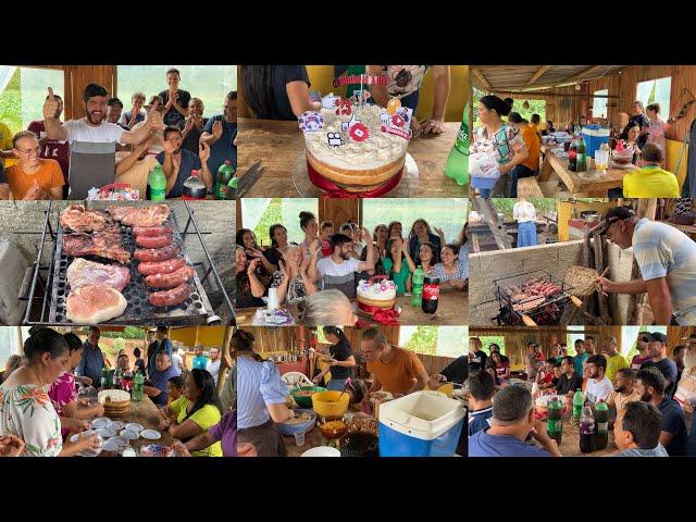 ALMOÇO E CHURRASCO NA ROÇA, COMEMORANDO ANIVERSÁRIO EM MINAS GERAIS  DO  BINHO BELMIRO.