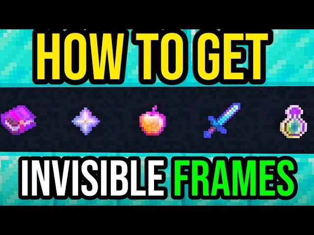 How To Get INVISIBLE Item Frames In Minecraft Bedrock!