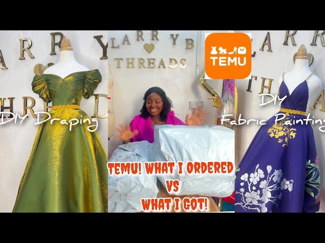 DIY Prom Dress Draping and Fabric Painting | What I Ordered VS What I Got from TEMU