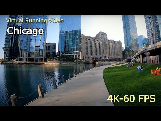 Virtual Running in Chicago | 4K HDR 60 FPS Treadmill Workout