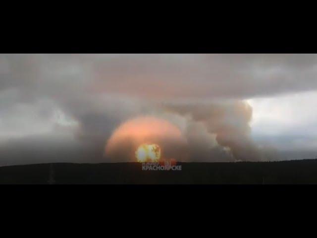 Explosion at Ammunition Depot in Russia, Achinsk