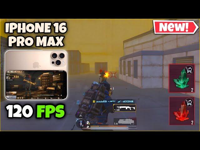 Game Test With New Iphone 16 Pro Max in PUBG MOBILE | PUBG METRO ROYALE CHAPTER 22