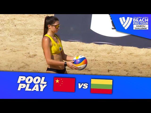 Xue/Zeng vs. Kvedaraite/Kovalskaja - Pool Play Highlights | Haikou 2024 #BeachProTour