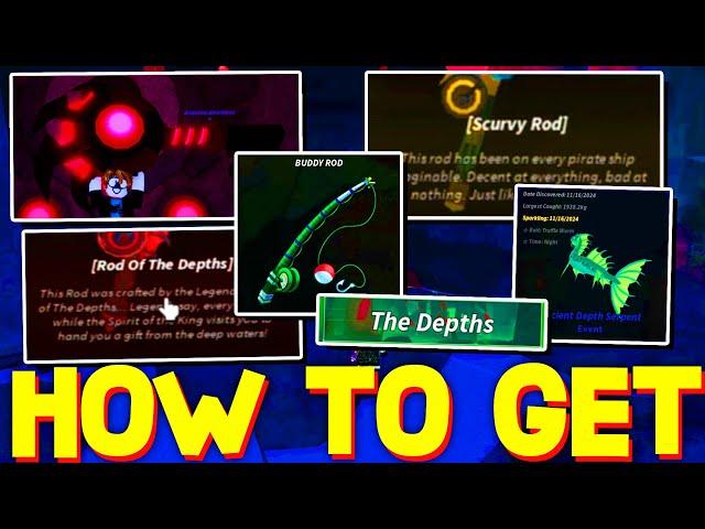 How To GET EVERYTHING NEW in THE DEPTHS UPDATE in FISCH! (DEPTHS KEY, NEW RODS, NEW CODES) ROBLOX