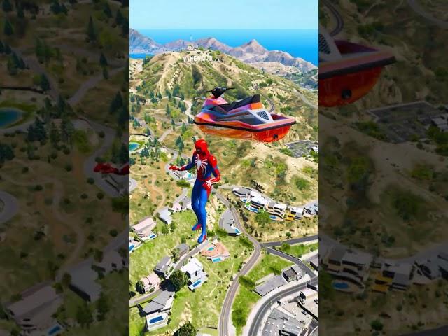 GTA 5 Spiderman Falling off Highest - Funny Moments & GTA 5 Gameplay Fails