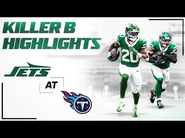 Every Touch by Breece Hall & Braelon Allen in the Win Over the Titans