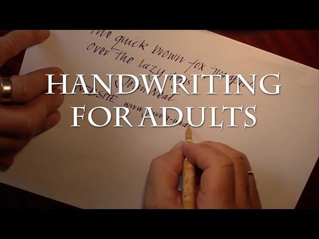 Handwriting for adults