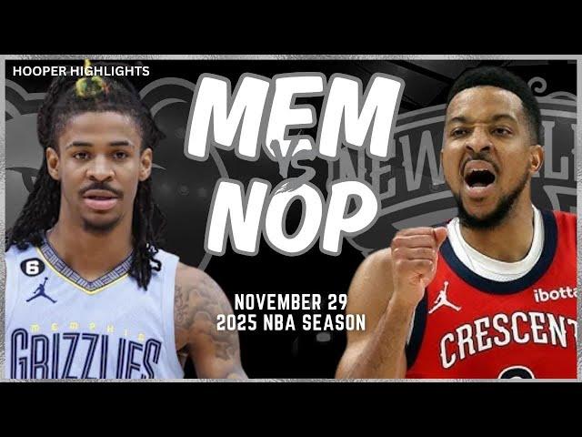 New Orleans Pelicans vs Memphis Grizzlies Full Game Highlights | Nov 29 | 2025 NBA Season