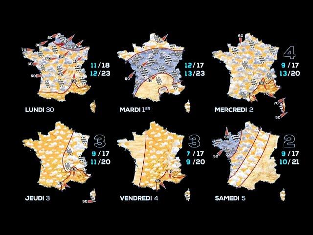 prévision météo France du Dimanche 29 au Samedi 5 Octobre 2024