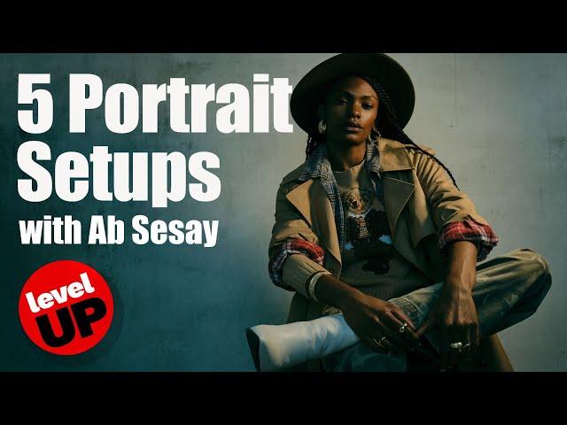 5 Portrait Studio Lighting Setups | Level Up with Ab Sesay