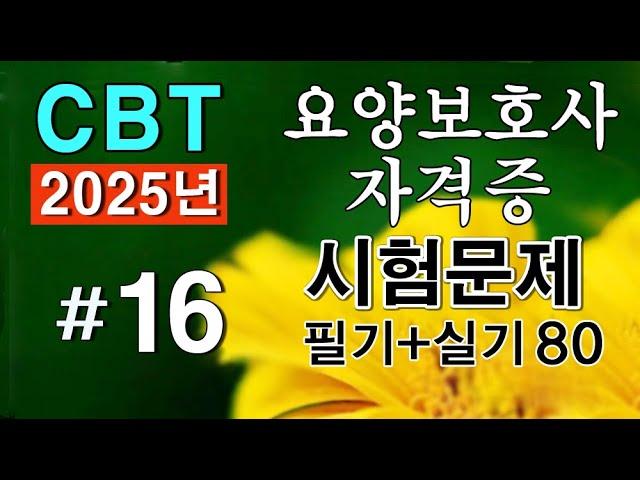 #16 [요양보호사 자격증] 핵심요약 필기+실기 CBT시험문제 80문항