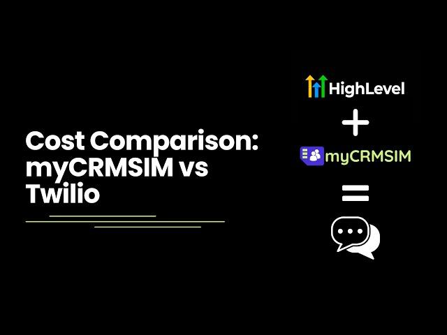 Cost Comparison myCRMSIM vs Twilio
