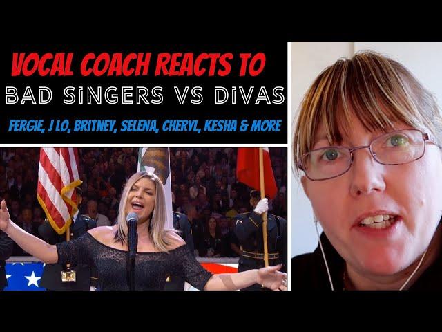 Vocal Coach Reacts to Bad Female Singers Vs Diva's (Fergie, J Lo, Britney, Selena, Cheryl & more)