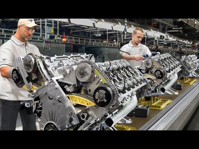 Inside Billion $ Bentley Factory Building Massive W12 Engine From Scratch