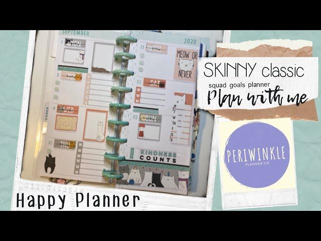 SKINNY CLASSIC Happy Planner CATS | decorating with free stickers | Plan With Me September 2020