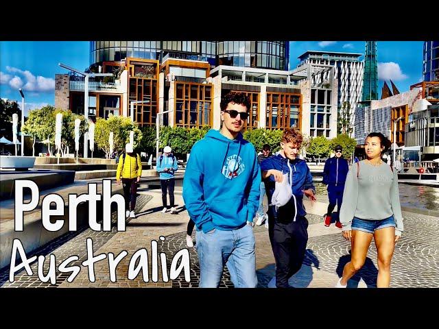 Perth Western Australia  | 4K Walking Tour August 2023 | Elizabeth quay walk |UHD 60fps