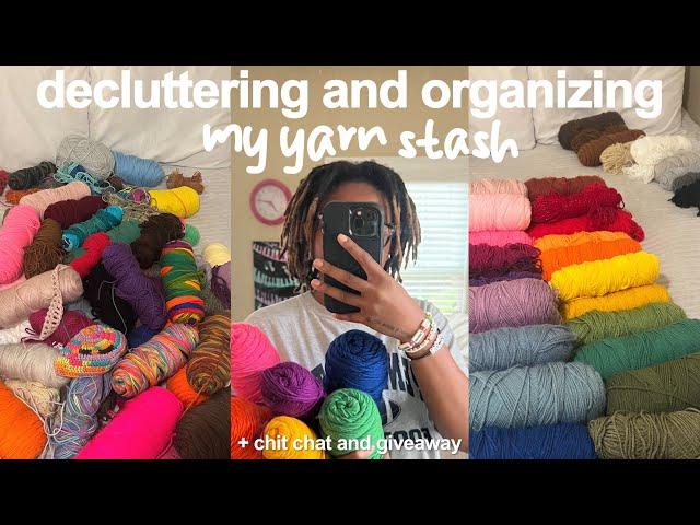 decluttering and organizing my yarn stash! | chit chat and giveaway