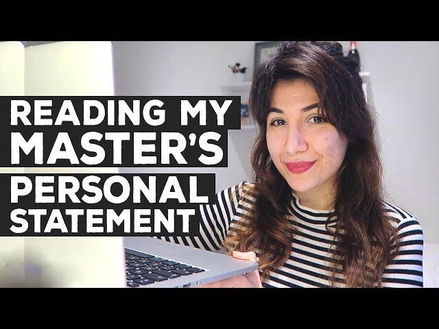 Reading my Master's Personal Statement (Postgraduate) | King's College London | Atousa