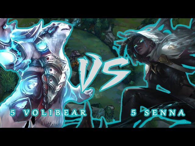 RU LEAGUE OF LEGENDS / 5 VOLIBEAR VS 5 SENNA / Я ВПЕРВЫЕ ИГРАЛА НА ЧЕМПИОНЕ :D