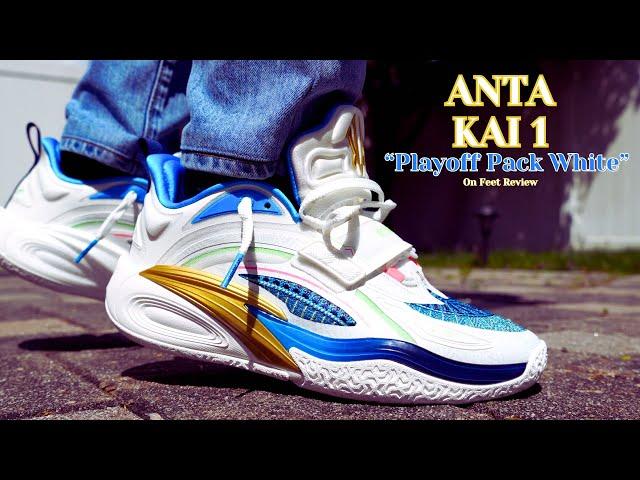 Top 3 Basketball Sneaker of the Year!? Anta Kai 1 "Playoffs Pack White" On Feet Review!