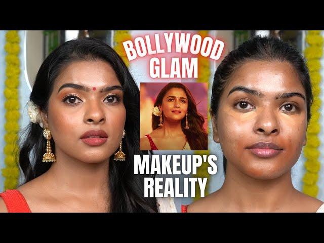 my true BROWN SKIN makeup Therapy | BOLLYWOOD glam Makeup Tutorial | Alia Bhatt's Indian Look in HD