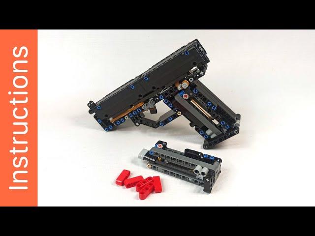 Lego Gun, Pistol, Glock that shoots. INSTRUCTIONS