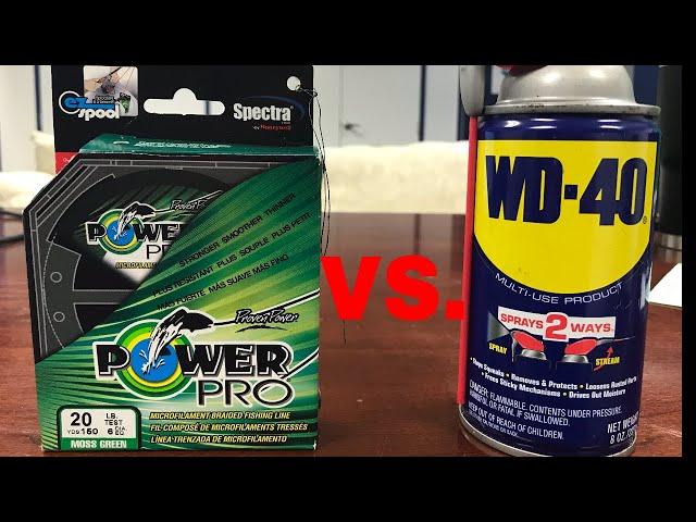 THe TRUTH about WD-40 vs POWER PRO Braided fishing line !