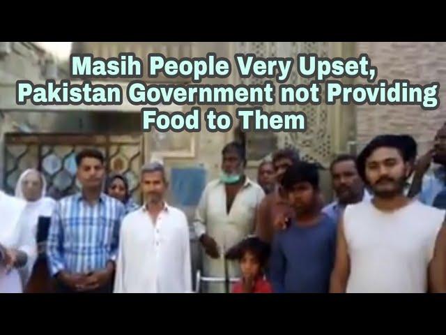 Masih People Very Upset, Pakistan Government not Providing Food to Them,  Rabb Di Awaaz TV