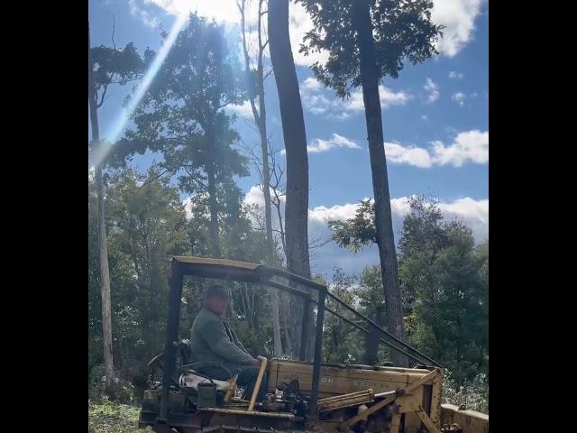 1958 John Deere 420 clearing wood on the mountain. Life is Wood!