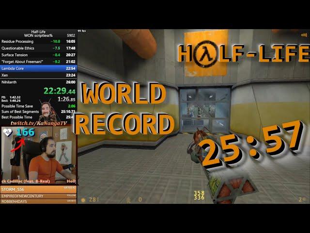 [WORLD RECORD] Half-Life in 25:57 scriptless Speedrun