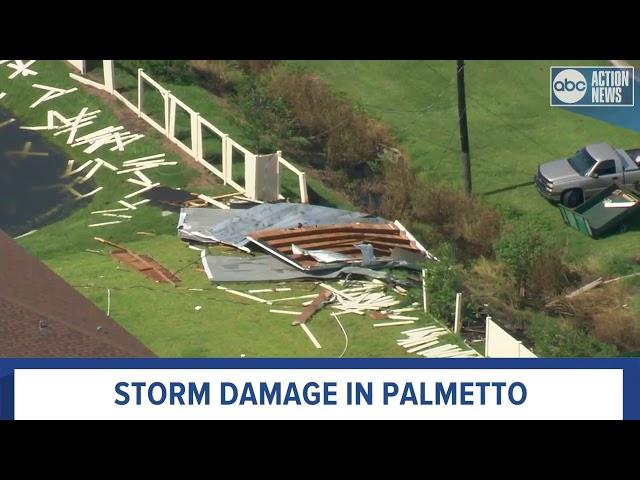 Storm damage from over the weekend in Palmetto