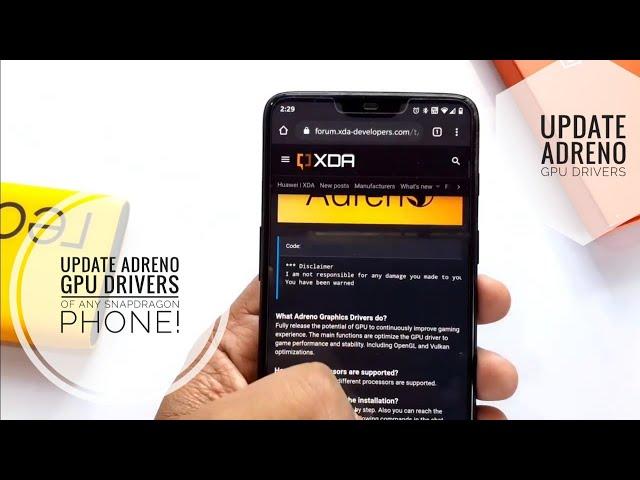 Update ADRENO GPU Drivers Of Any Snapdragon Device : Improve Gaming Performance And Stability!