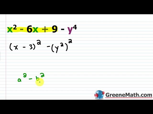 Special Factoring Practice Test #9