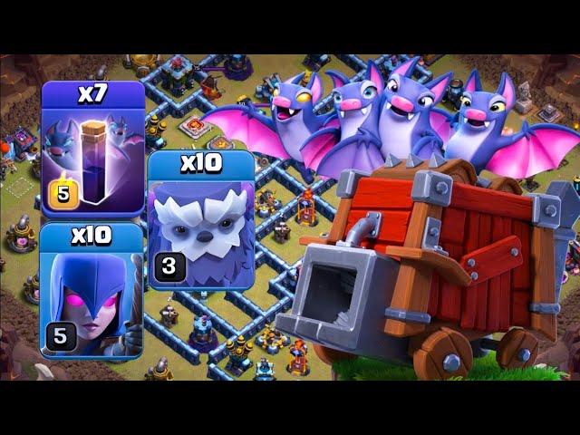 Yeti Legend Push Attack | 10 Yeti + 10 Witch + 6 Bat Spell | Th13 Attack Strategy ! Th13 Sui Lalo