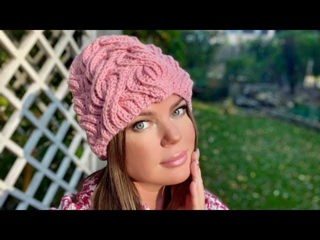  ХИТ! КРАСИВЕЙШАЯ ТЕПЛАЯ ШАПКА - МЕЧТА! Knitting beautiful hat 