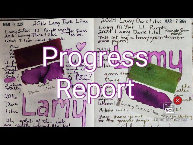 Progress Report - March (Featuring Lamy Dark Lilac 2024)