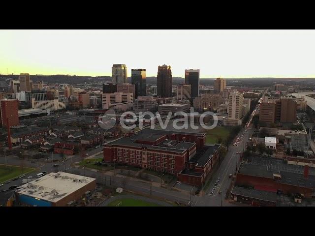 Aerial drone video Downtown Birmingham Alabama USA | Stock Footage - Envato elements