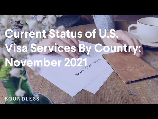 Current Status of U.S. Visa Services By Country | November 2021