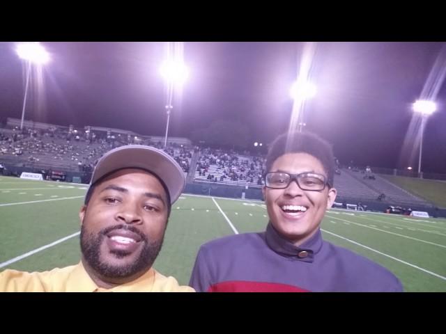 My son and I at parents day with their band geeks.  Love this kid.