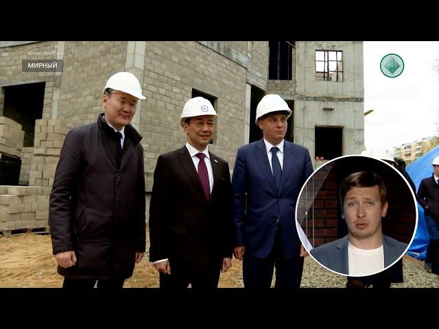 Глава Якутии проинспектировал строительство Дворца детства в Мирном