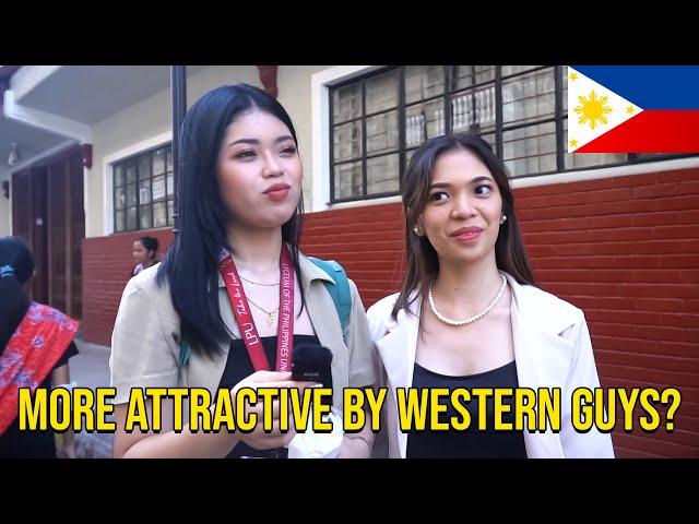 Filipino girls More Attractive by Western Guys?   (Street Interview)