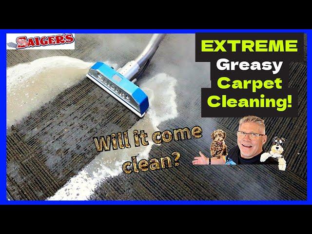 EXTREME Carpet Cleaning Challenge - So Greasy, You Can cut with a Knife!