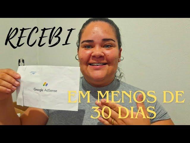 CHEGOU EM MENOS DE 30 DIAS / O QUE EU FIZ PRA CONSEQUI RÁPIDO/CARTA DO GOOGLE ADSENSE CHEGOU 