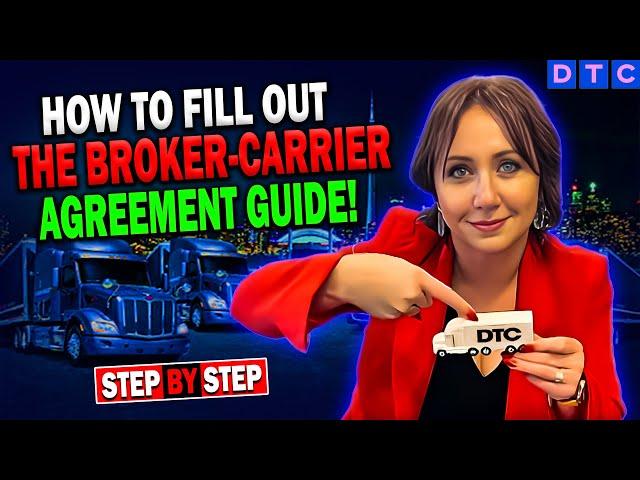 How to fill out the broker-carrier agreement guide! Initial setup with brokers.