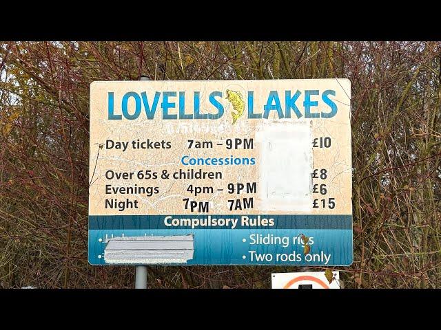 CARP FISHING AT LOVELLS CARP LAKE,WINTER DAY SESSION NO1