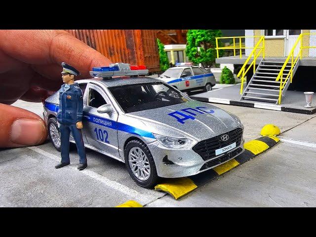 Police car Hyundai Sonata model Technopark. About cars