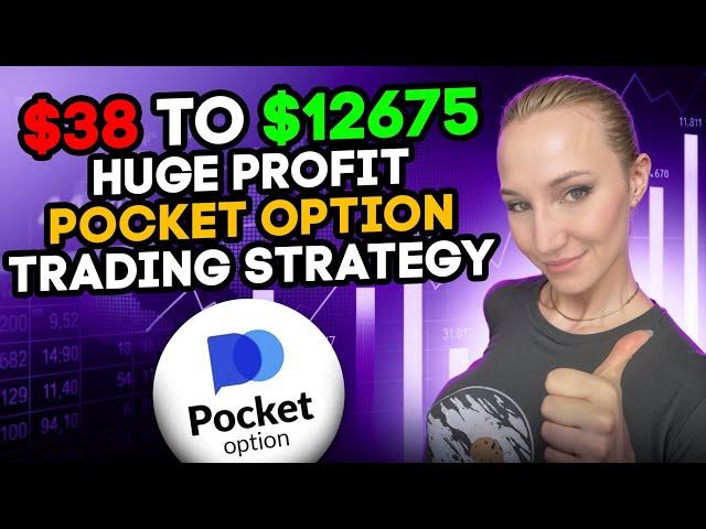 Pocket Option Trading tutorial for beginners | Binary Options Huge Profit $38 to $12675