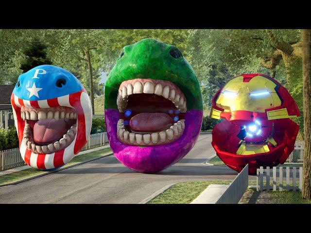 Pacman Avengers Full Version - Captain America Ironman Hulk vs Thanos