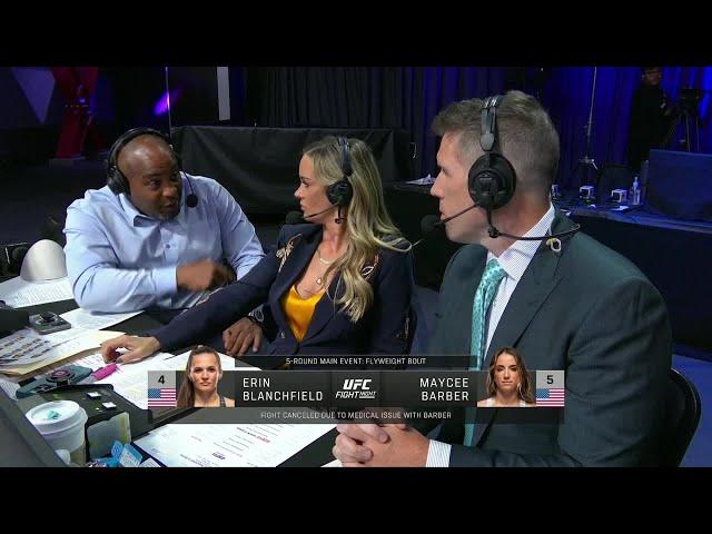 Erin Blanchfield vs. Maycee Barber canceled after Barber has medical issue | ESPN MMA